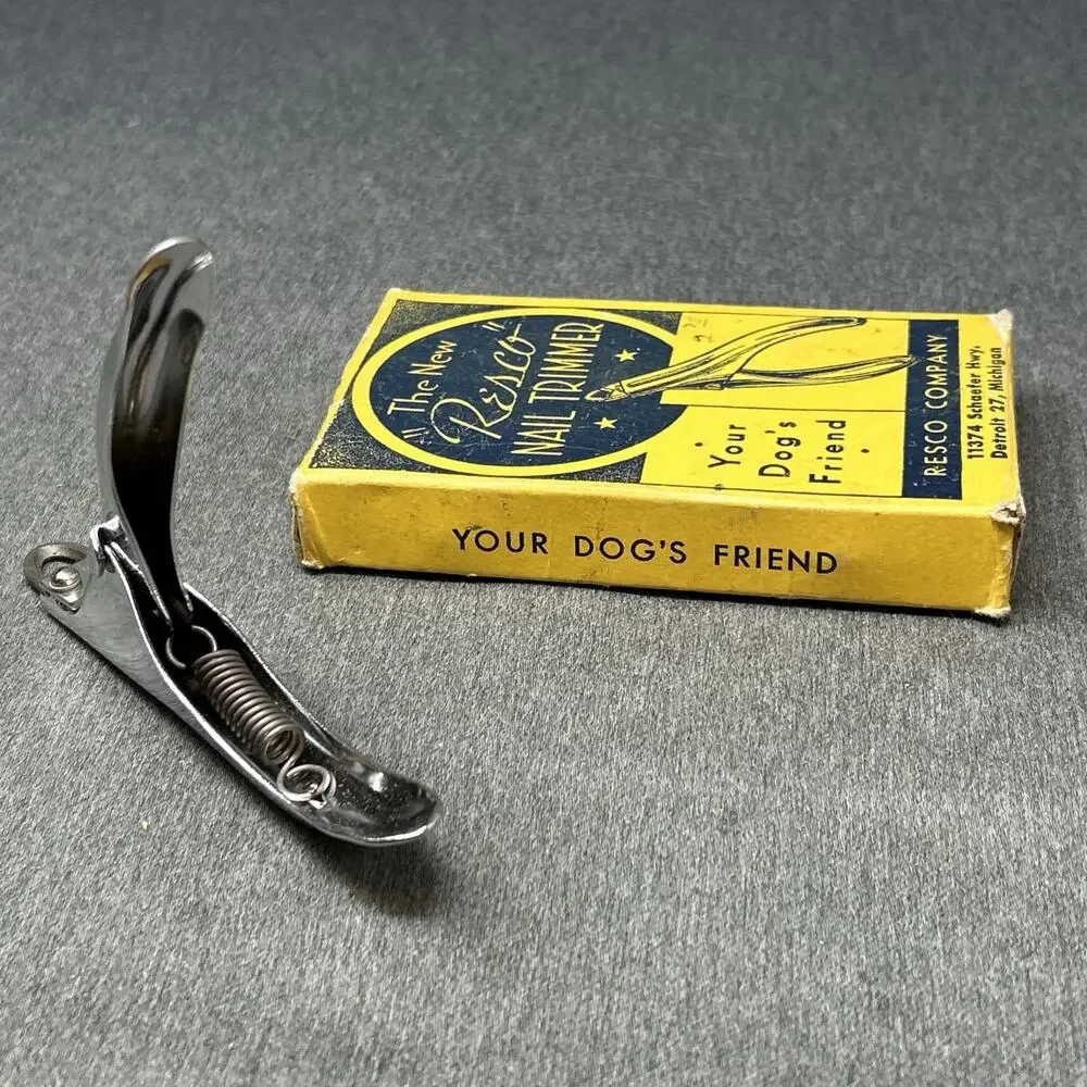 Vintage The New Resco Dog Nail Trimmer Detroit Michigan USA Original Box MCM